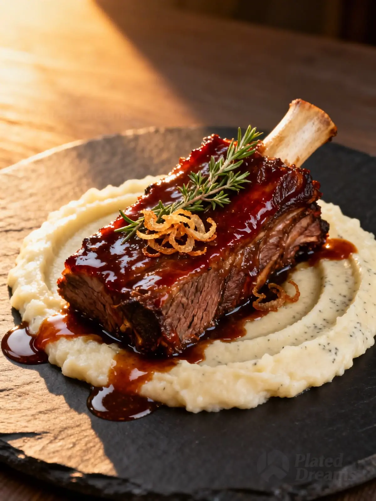 🍖 Red Wine Braised Short Ribs with Creamy Mashed Potatoes