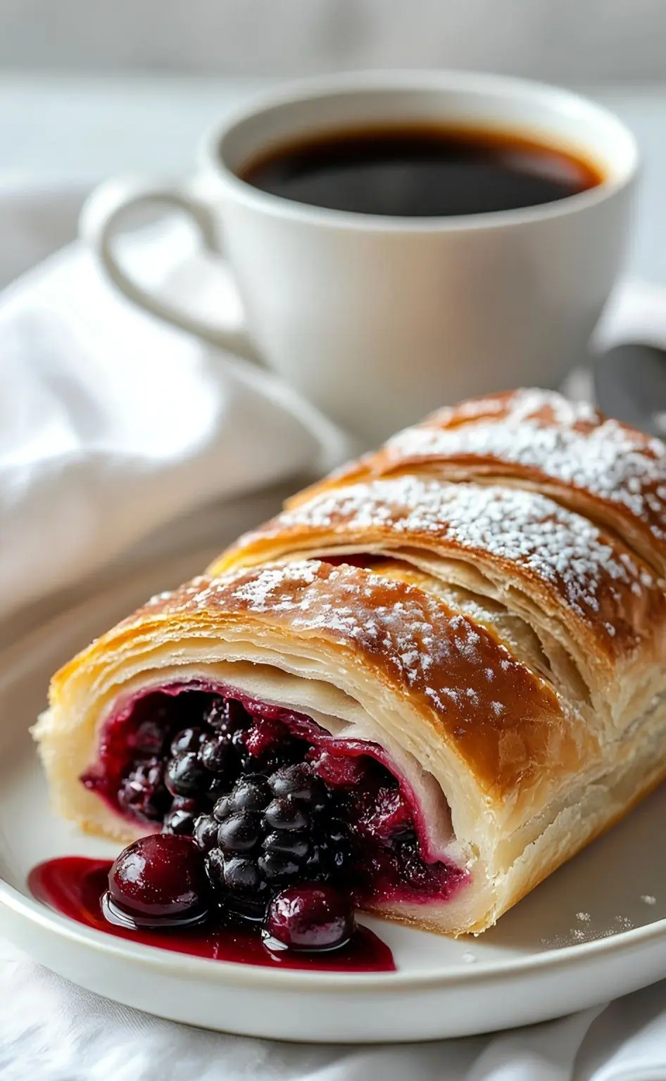 🥐 Mixed Berry Puff Pastry Strudel