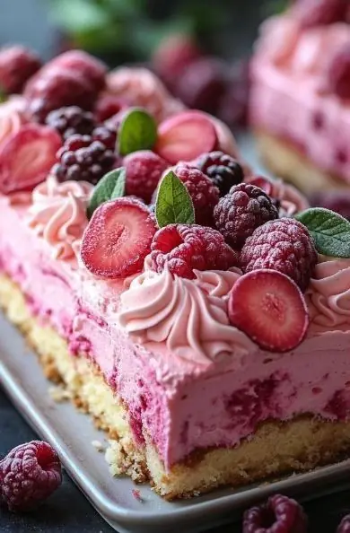 🍓 Raspberry Mousse Cake