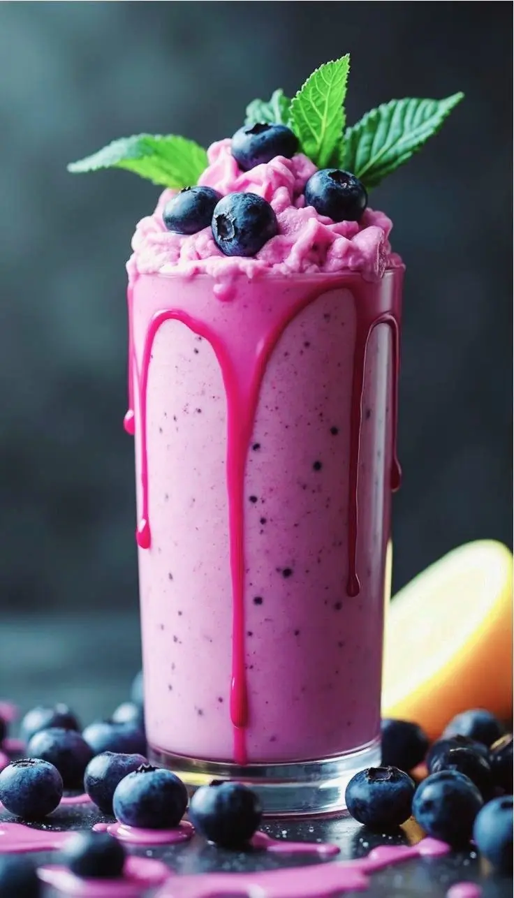 🫐 Blueberry Cream Smoothie (Thick & Creamy)