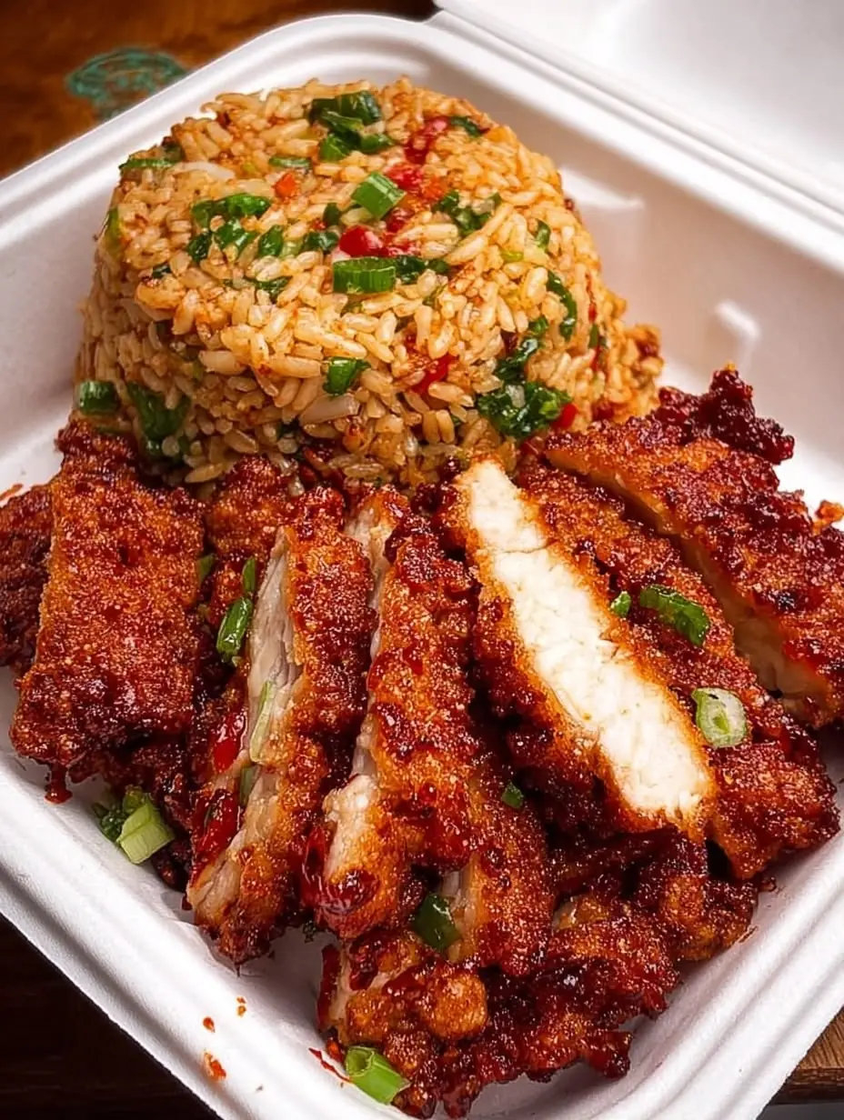 🍗🔥 Crispy Chili Chicken with Garlic Fried Rice (Street-Style Combo)