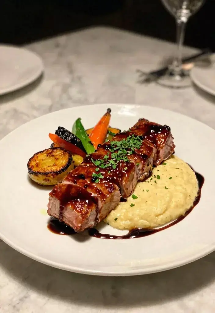 🥩✨ Glazed Pork Tenderloin with Creamy Mash