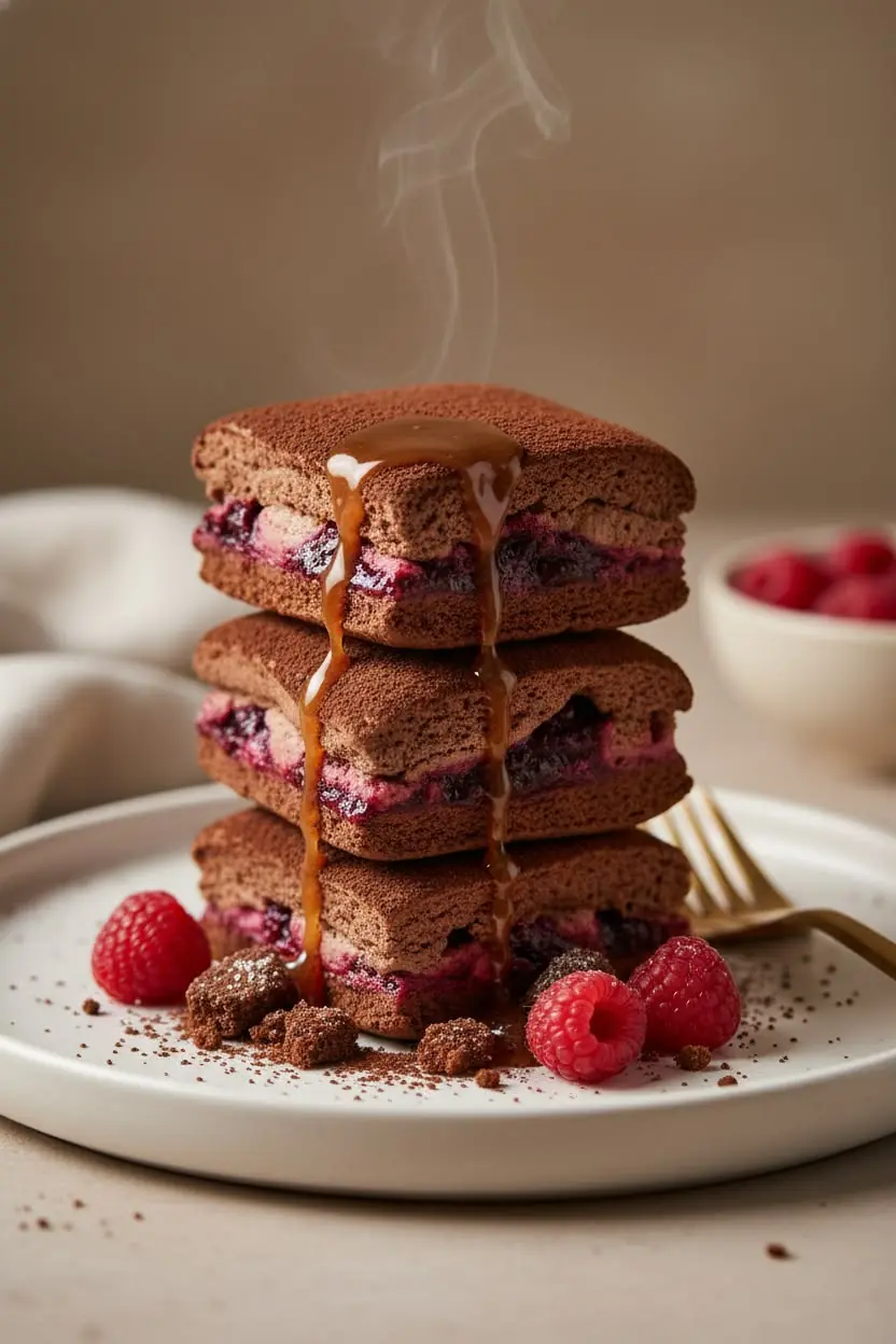 🍫🫐 Chocolate Berry Lava Sandwich (Dessert Goals 🔥)