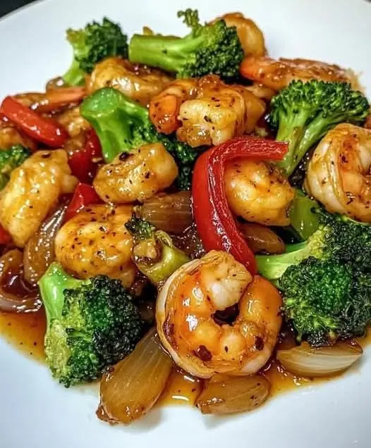 🍤🔥 Spicy Garlic Shrimp & Broccoli Stir-Fry