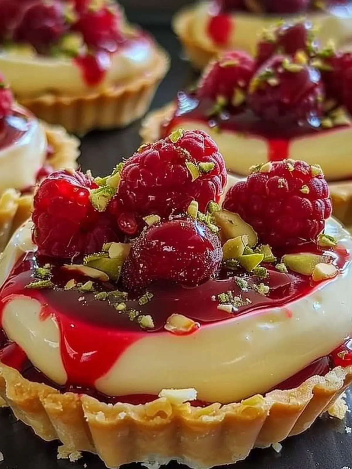 🍓🥧 RASPBERRY CUSTARD MINI TARTS