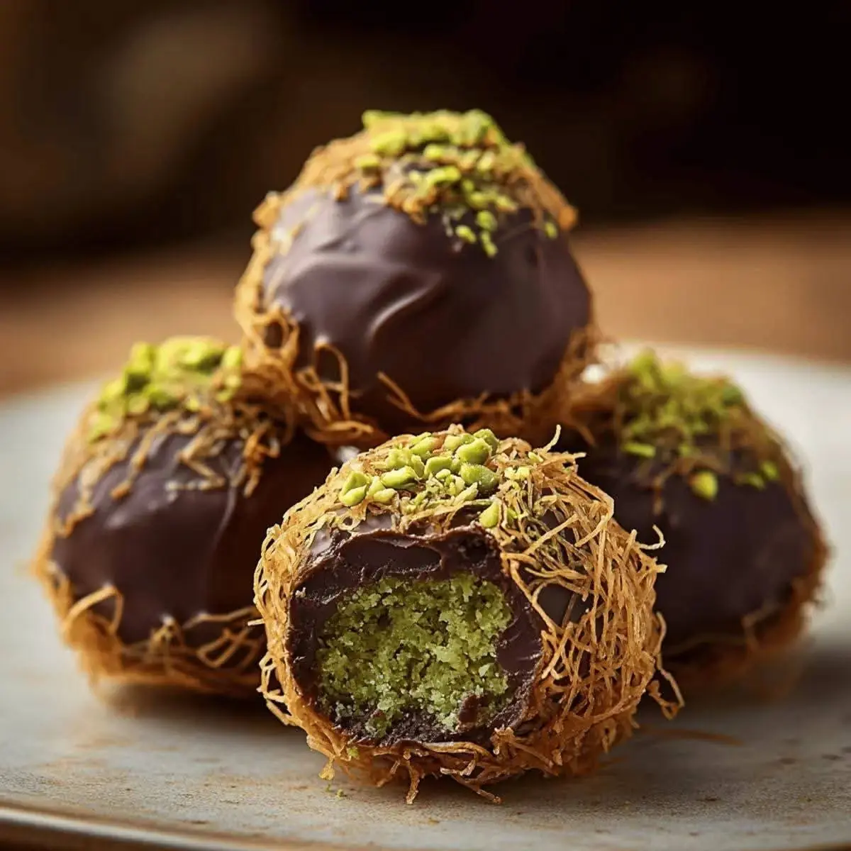 🍫🌰 PISTACHIO CHOCOLATE KATAIFI TRUFFLES