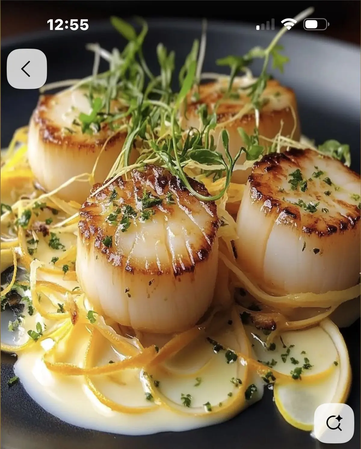 🐚 Seared Scallops with Lemon Butter Sauce