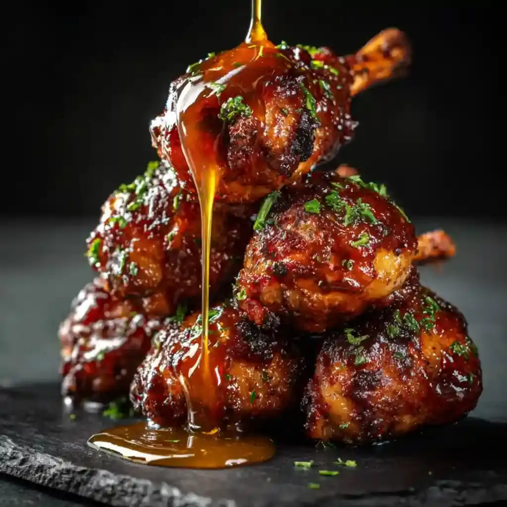 Sticky Honey Garlic Chicken Bites