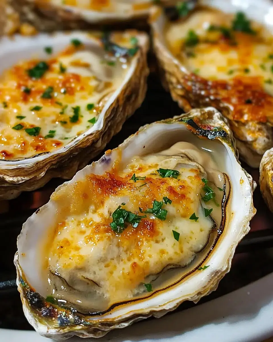 Baked Oysters with Garlic Butter & Cheese