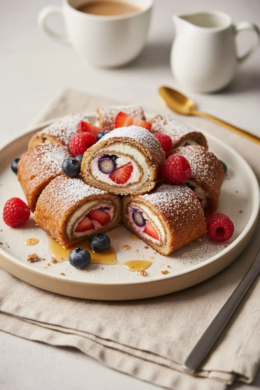 Berry Cream Crepe Rolls