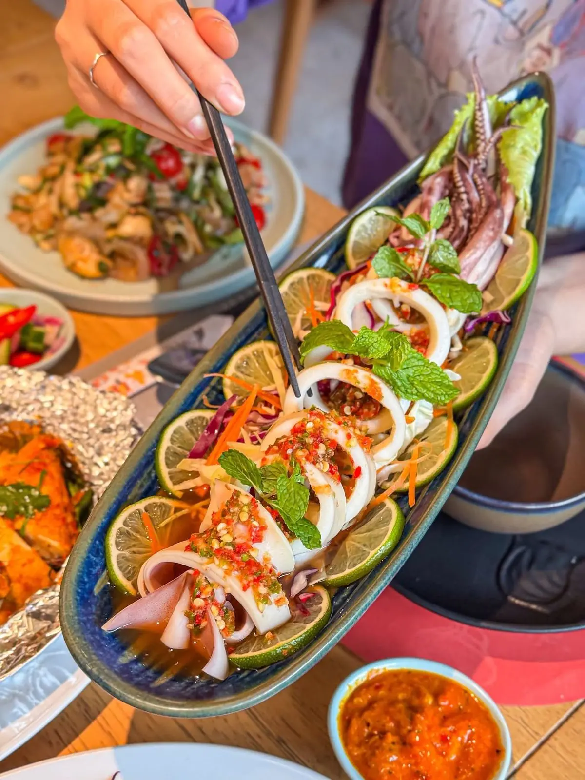 Thai Steamed Squid with Lime & Chili