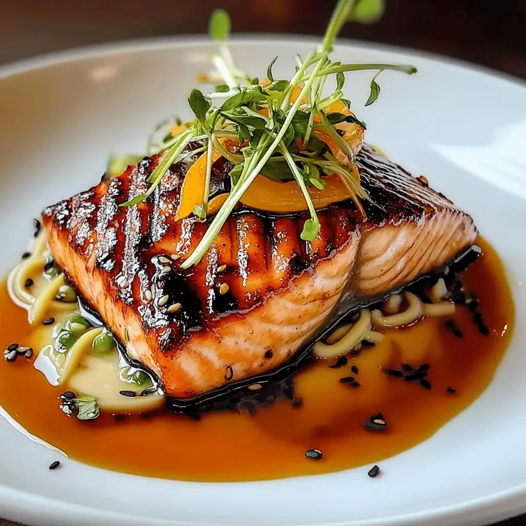 Teriyaki Glazed Salmon with Noodles