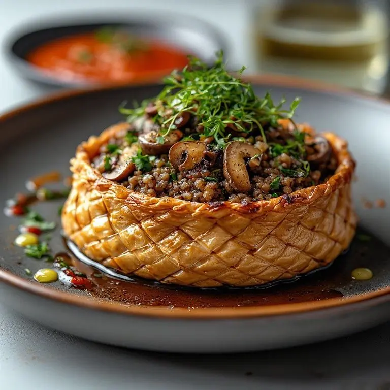 Savory Mushroom & Grain Puff Pastry Tart