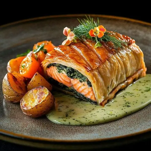 Salmon en Croûte (Salmon Wellington)