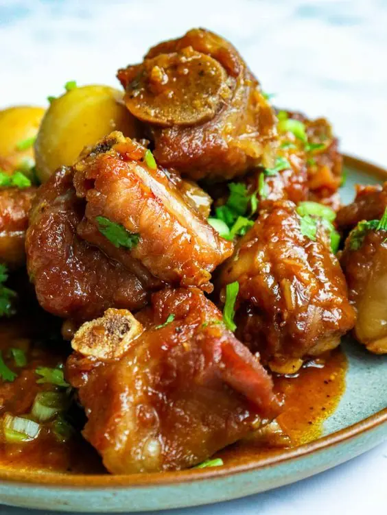 Braised Pork Ribs with Garlic Soy Glaze