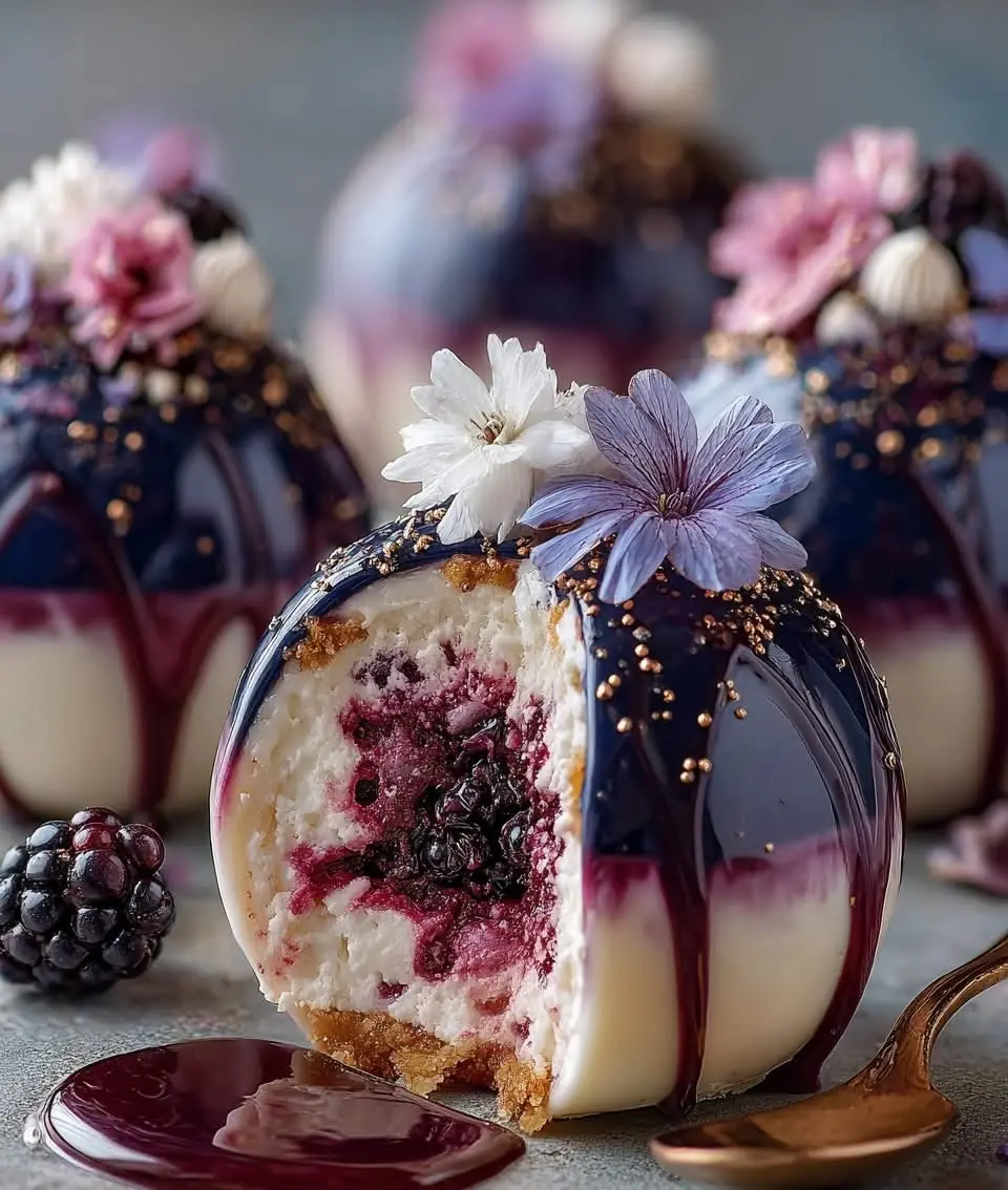 Blackberry Cheesecake Dome