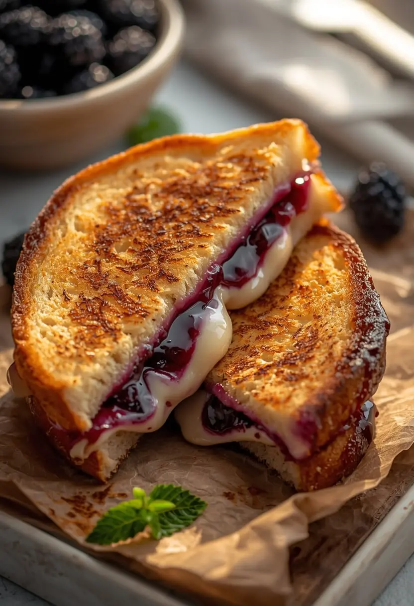 🥪 Blackberry Brie Grilled Cheese Sandwich
