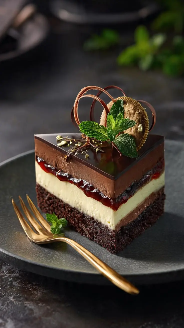 🍫 Layered Chocolate Mousse Cake