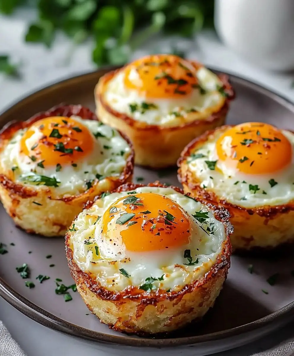 🥔🍳 Crispy Hash Brown Egg Cups