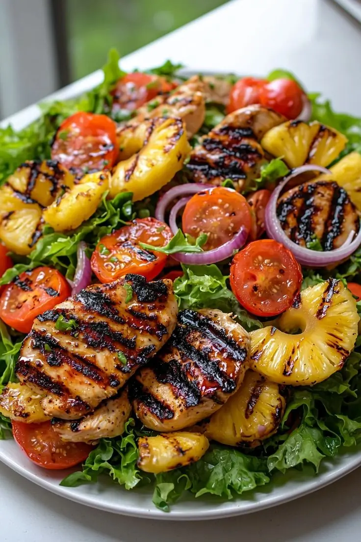 🍍 Grilled Chicken & Pineapple Salad