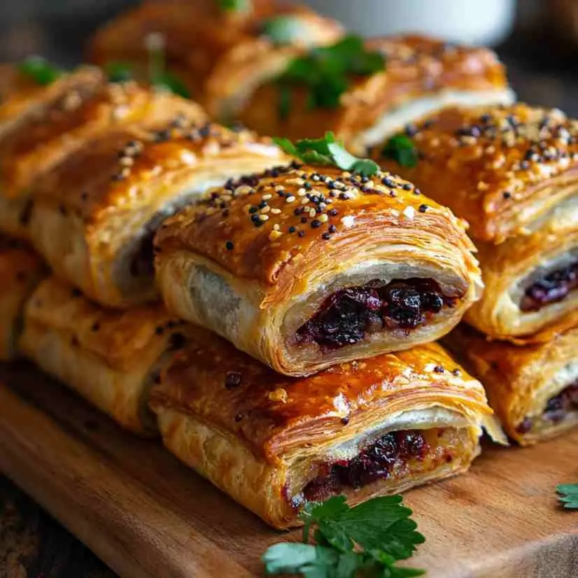 🥐 Cranberry Puff Pastry Bites