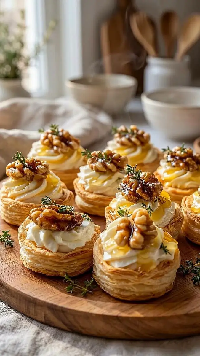 Honey Walnut Puff Pastry Bites