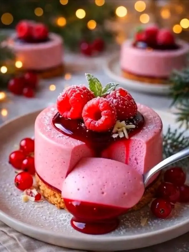 Raspberry Velvet Mousse Cakes