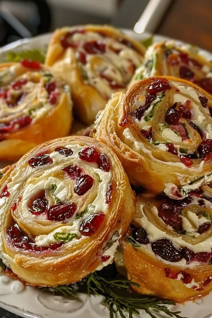 🥐🍒 These Cranberry Cream Cheese Pastry Rolls Look Like Holiday Heaven