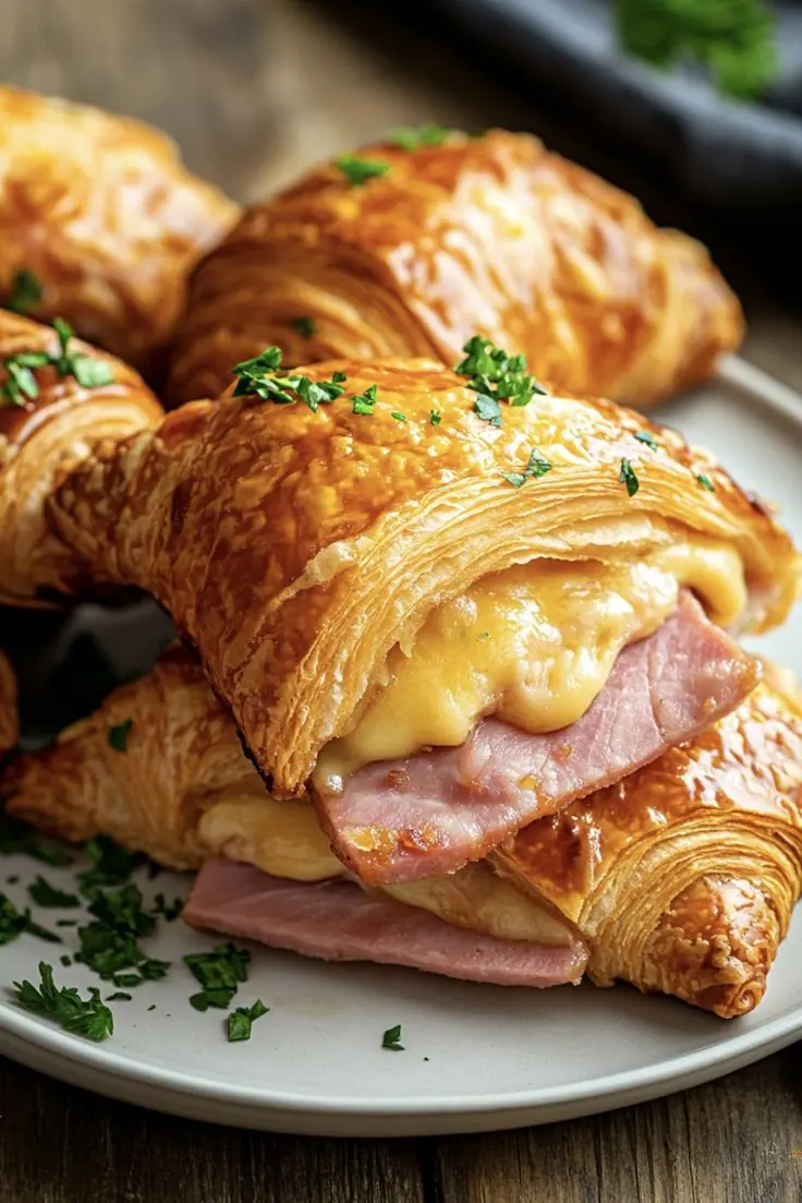 🥐🧀 These Ham & Cheese Croissants Look Criminally Good