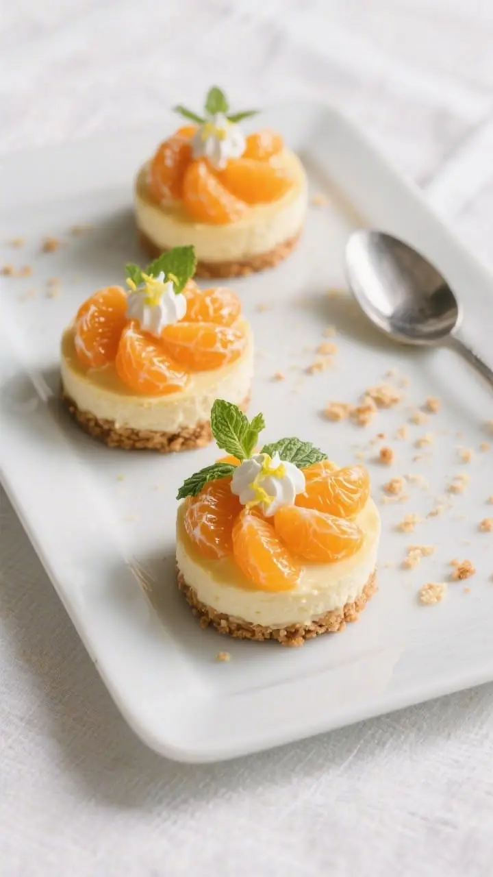 Mini Mandarin Cheesecakes