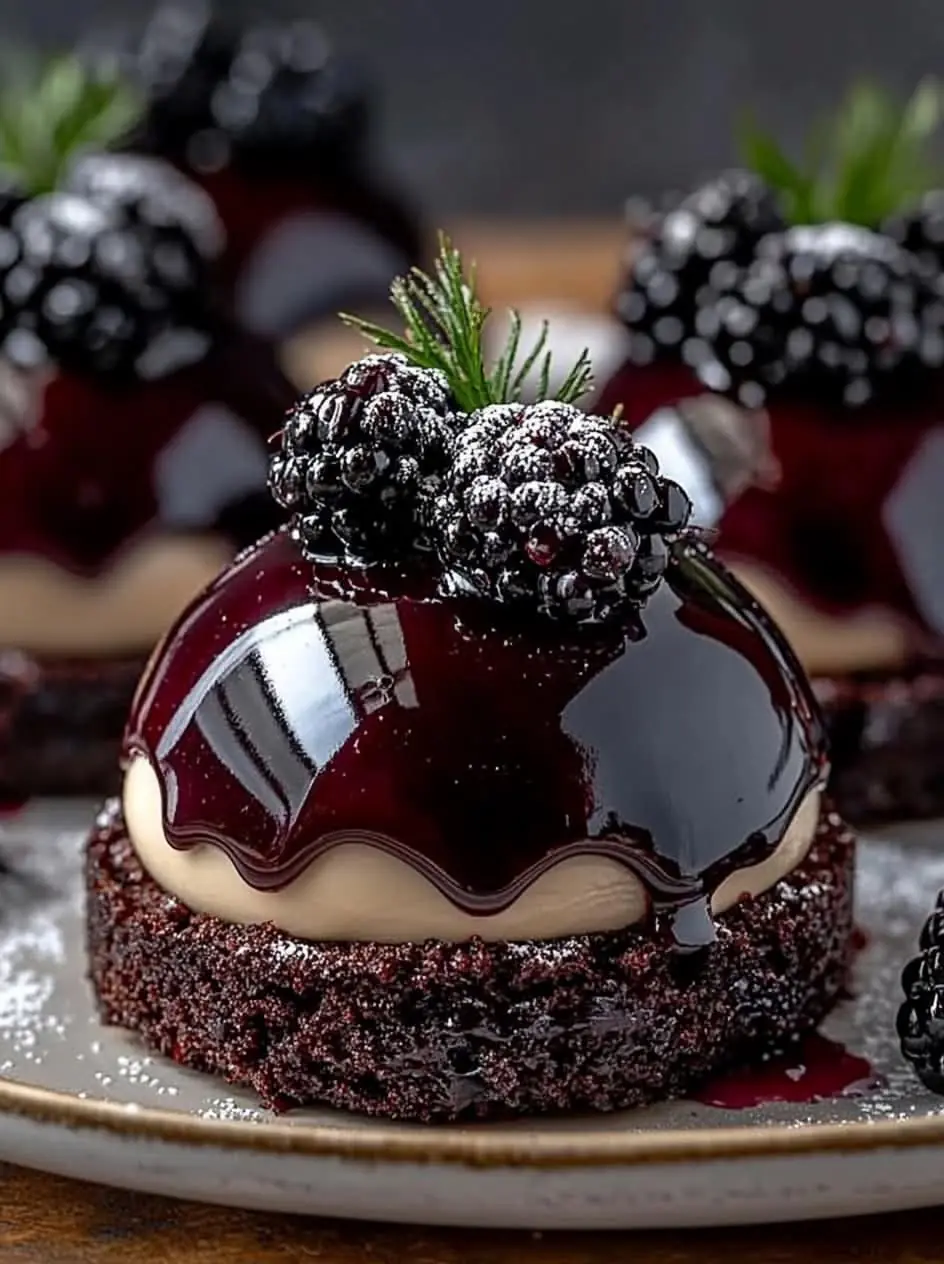 Blackberry Mirror Dessert