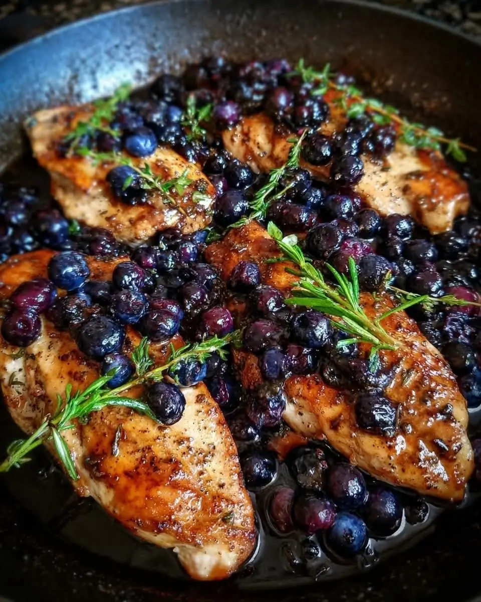 Blueberry Balsamic Chicken Skillet