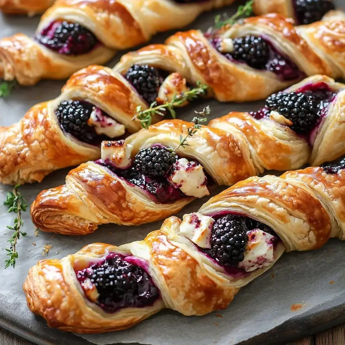 🫐✨ Blackberry Puff Pastry Twists