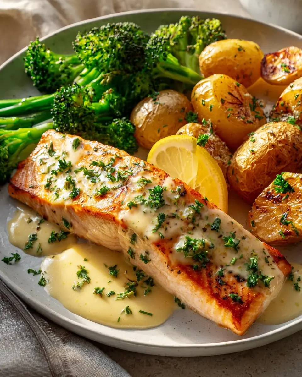 🐟🍋 Creamy Lemon Garlic Salmon