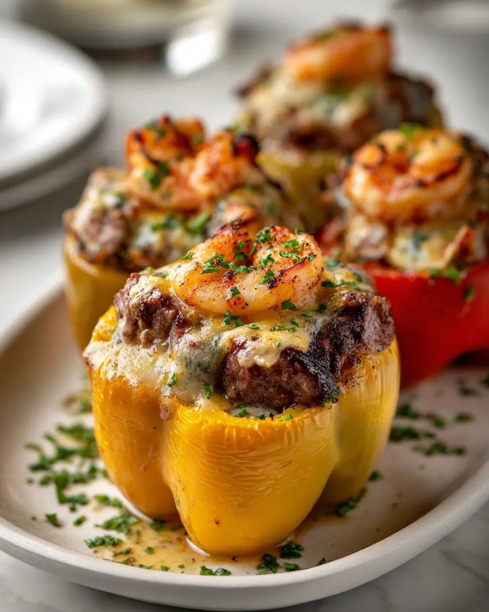 🫑🍤 Surf & Turf Stuffed Bell Peppers