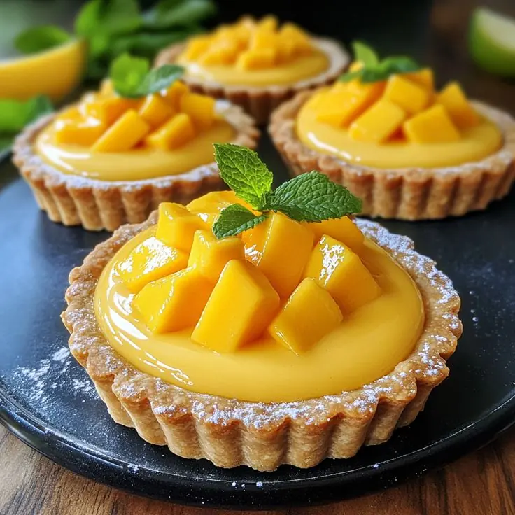 🥭✨ Mango Custard Tartlets