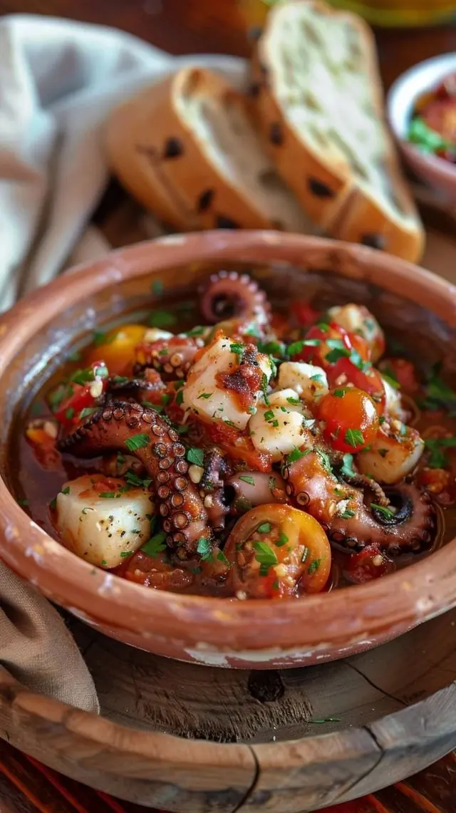 Mediterranean Octopus & Seafood Stew