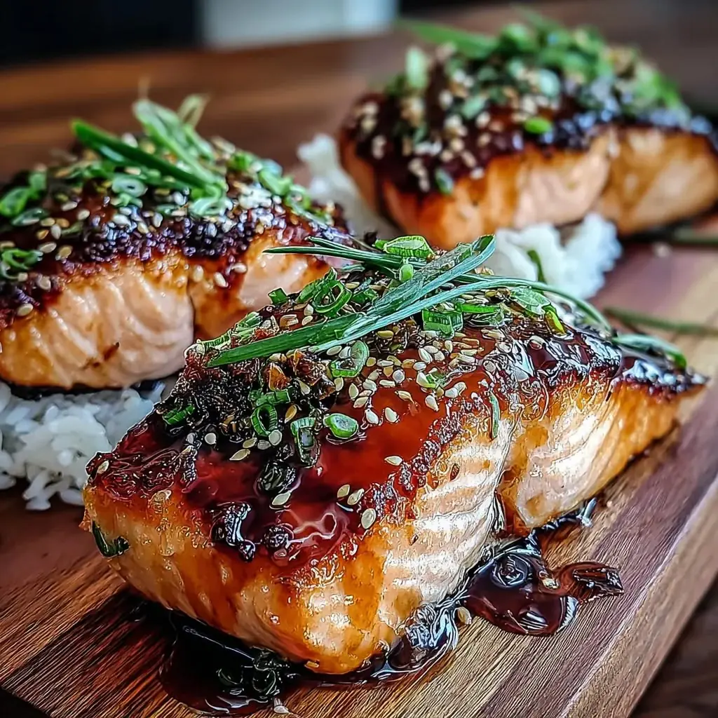 Sticky Teriyaki Glazed Salmon