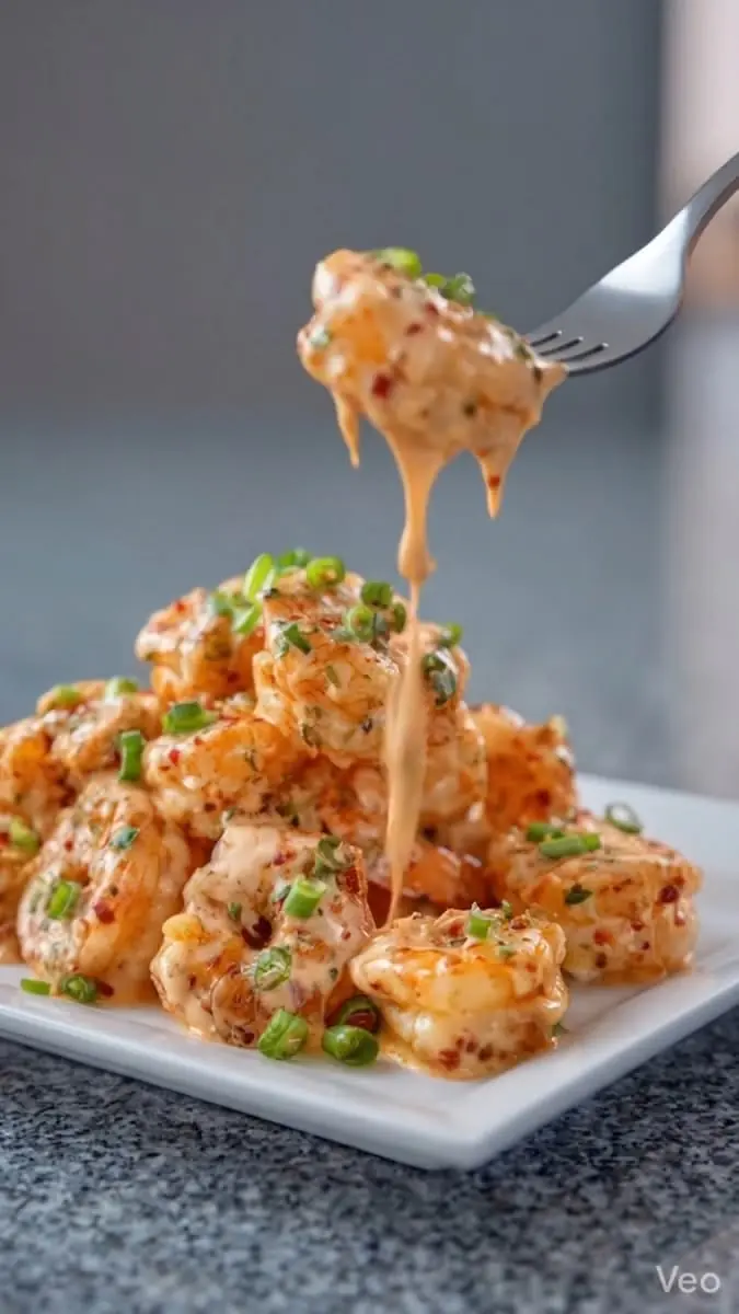🍤 Creamy Garlic Chili Shrimp Bites
