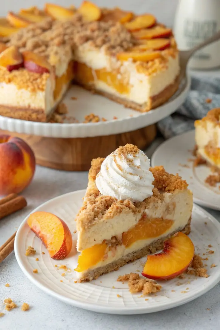 🍑 Peach Crumble Cheesecake
