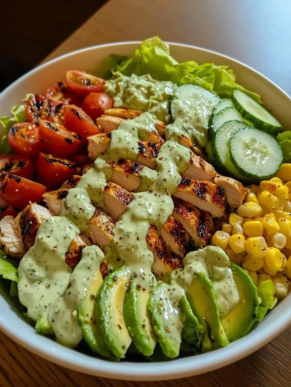 🥗 Grilled Chicken Avocado Salad Bowl