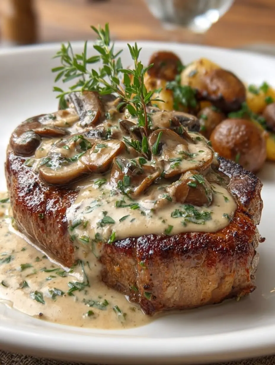 🥩 Creamy Mushroom Steak