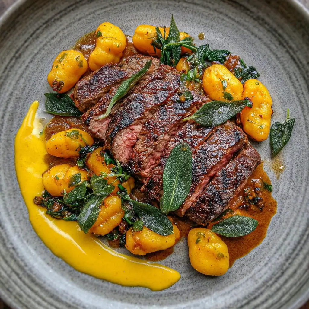 🥩 Steak & Golden Gnocchi with Sage Butter