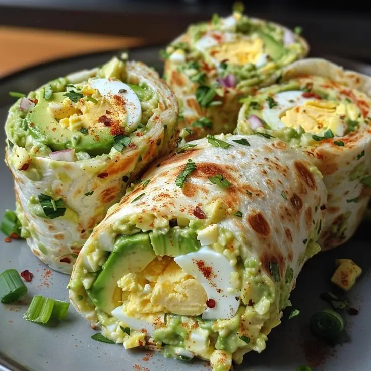 🥑🥚 Avocado Egg Breakfast Wraps – The Perfect Blend of Freshness, Flavor, and Nutrition