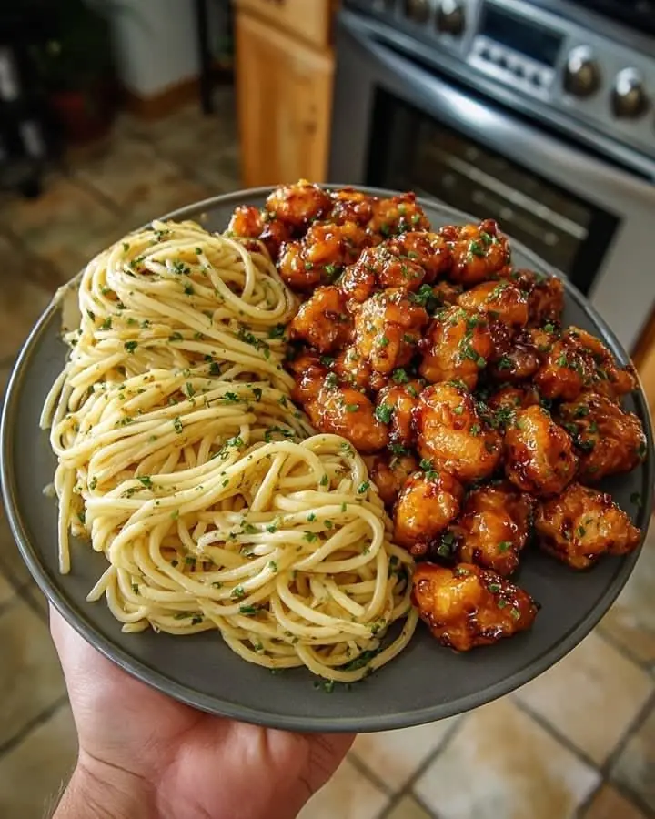 🍤 Garlic Butter Shrimp Bites with Herb Pasta – A Simple Meal That Feels Like a Restaurant Favorite