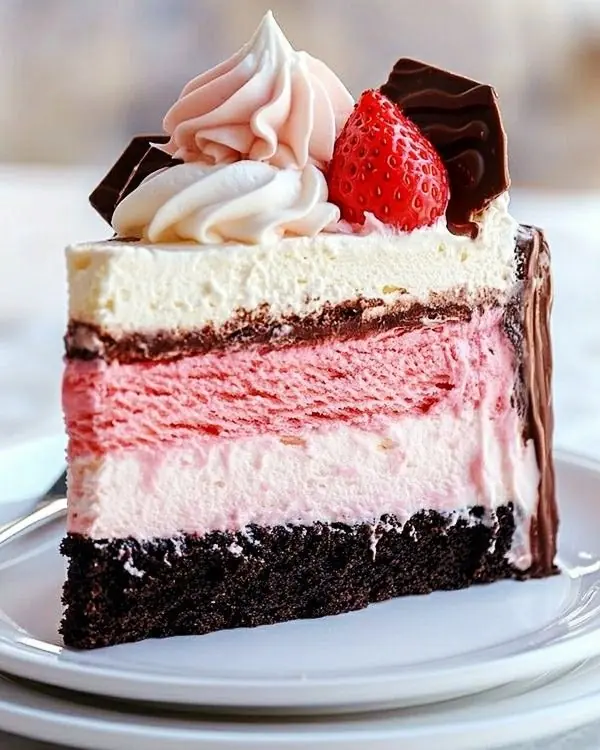 🍓 Strawberry Chocolate Mousse Layer Cake – A Slice of Pure Elegance and Indulgence