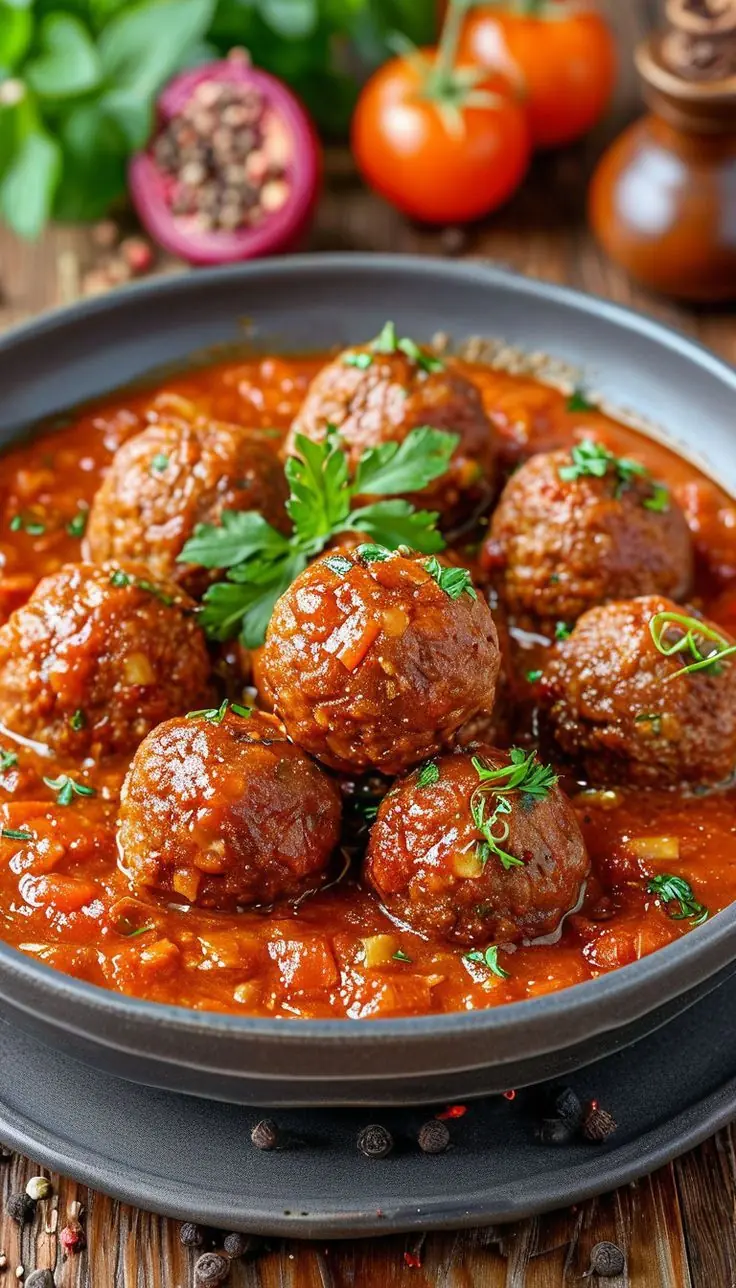 🍝 Italian-Style Meatballs in Rich Tomato Sauce – A Timeless Comfort Food