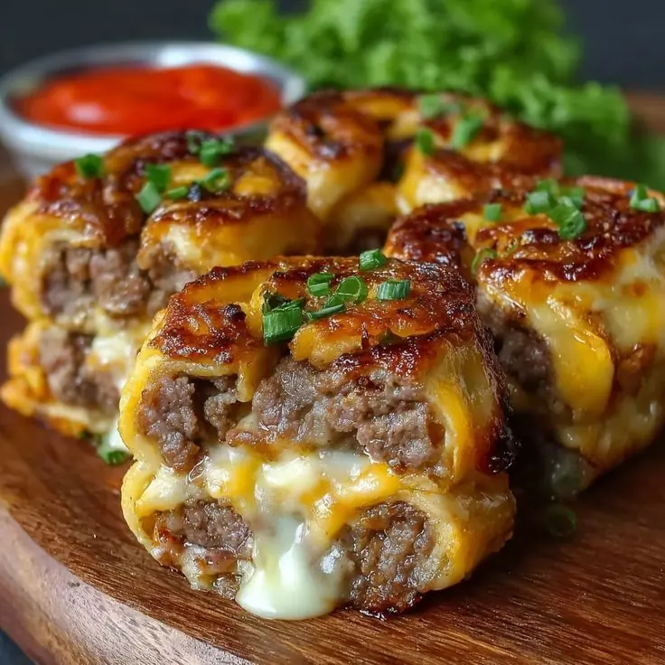 Cheesy Beef Roll-Ups