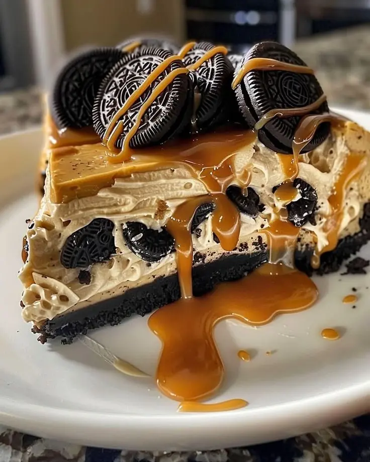 Salted Caramel Oreo Cheesecake