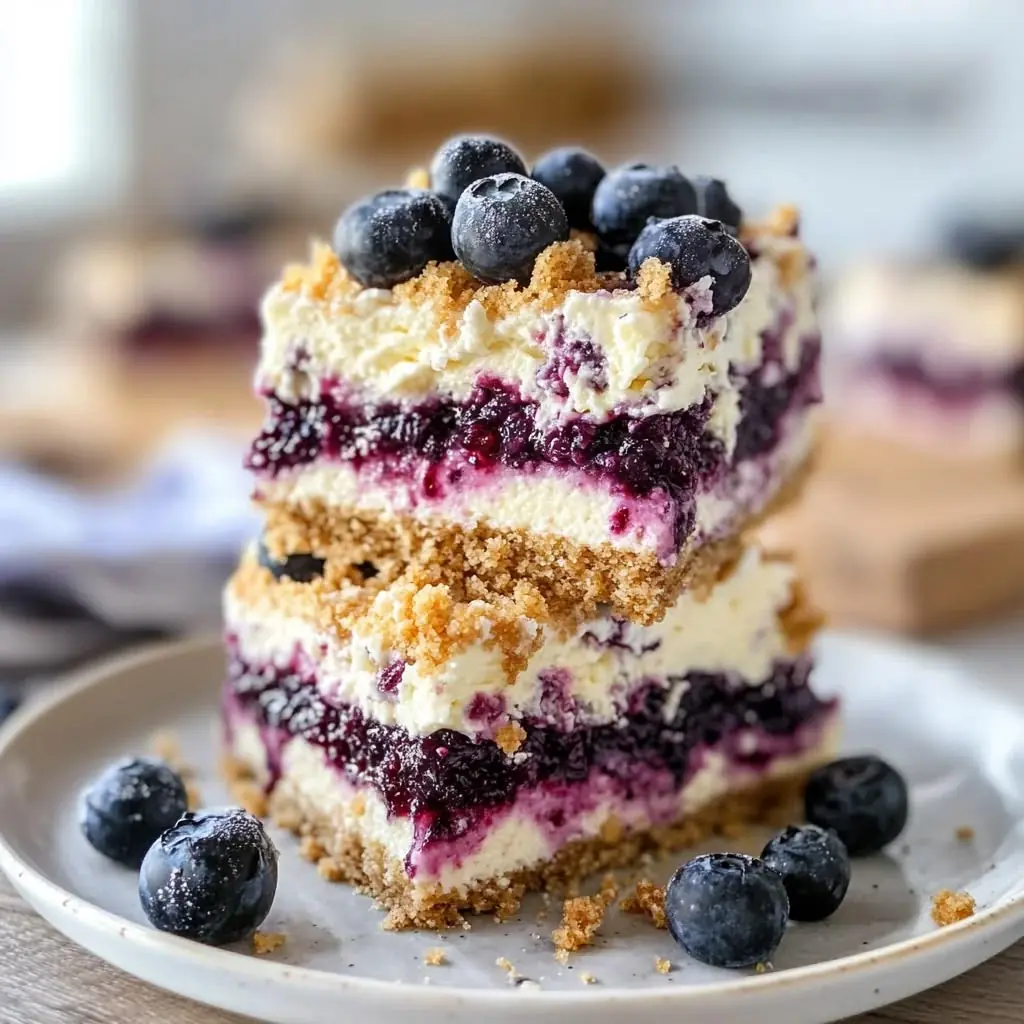 Blueberry Cheesecake Crumble Bars